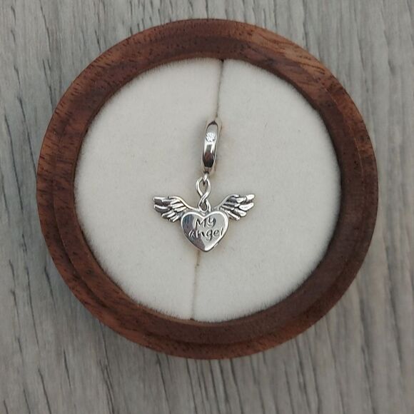 925 Sterling Silver My Angel Infinity Charm - Picture 3 of 5